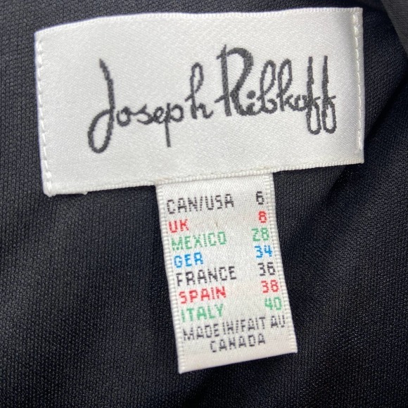 JOSEPH RIBKOFF Black White Red Geometric Design Sleeveless Dress Size 6 - Picture 6 of 6